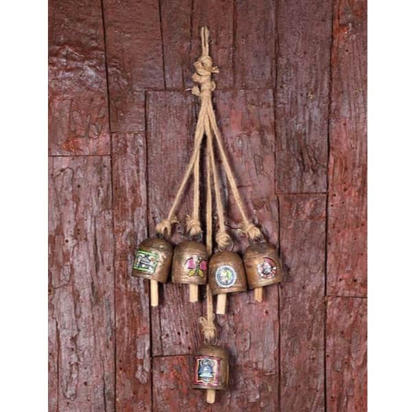 Cow Bell design  Set Of 5 Madhubani - front_view