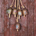 Cow Bell design  Set Of 5 Madhubani - top_view