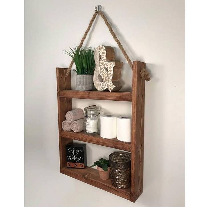 Eric Solid Wood Book Shelve In Natural Finish