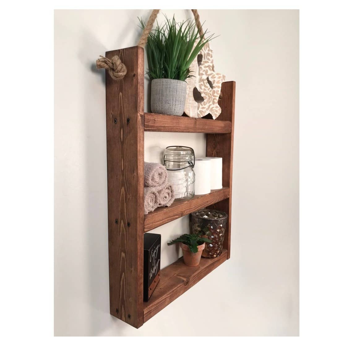Eric Solid Wood Book Shelve In Natural Finish