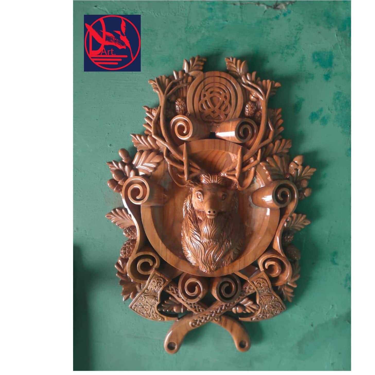 Wooden Deer  36 X  20 Cm - top_view