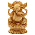 Wooden Ganesh statue Idol 15 cm - photo