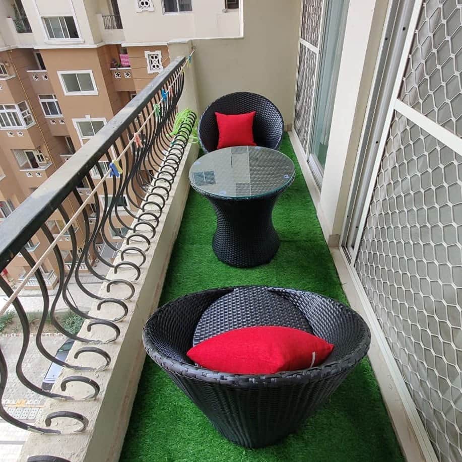 Dining Set with 2 Chairs & 1 Table I Balcony Furniture - left_view