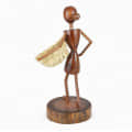 Wooden Statue (working Woman) - rear_view