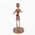 Wooden Statue I Working Woman I Artifact - front_view