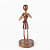 Wooden Statue I Working Woman I Artifact - front_view