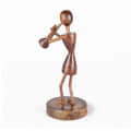 Wooden Statue I Working Woman I Artifact - rear_view