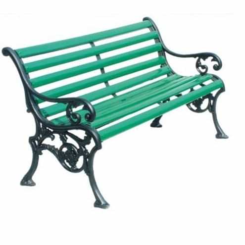 Hazel Cast iron green bench - photo