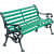 Hazel Cast iron green bench - top_view