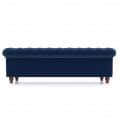 Winchester Fabric 3 Seater Sofa (Cobalt Blue) - rear_view