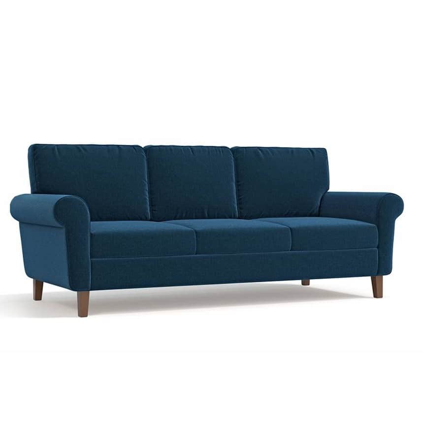 Madison 3 Seater Sofa In Dark Blue Colour - front_view