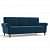 Madison 3 Seater Sofa In Dark Blue Colour - front_view