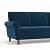 Madison 3 Seater Sofa In Dark Blue Colour - top_view