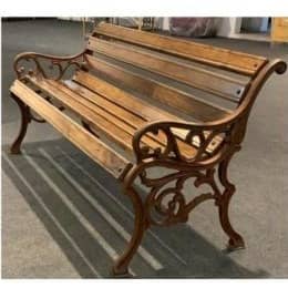 Ebony Brown  Iron Bench