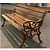 Ebony Brown  Iron Bench - front_view