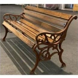 Ebony Brown  Iron Bench