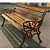 Ebony Brown  Iron Bench - top_view