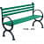 Disc shaped Iron cast Bench - front_view