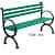 Disc shaped Iron cast Bench - rear_view