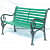 Crescent shaped Iron Garden Bench - photo