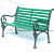 Crescent shaped Iron Garden Bench - front_view