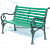 Crescent shaped Iron Garden Bench - top_view