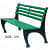 Lush Green Iron Bench - photo