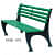 Lush Green Iron Bench - top_view