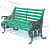 leafy shaped Iron cast Bench - front_view