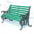 leafy shaped Iron cast Bench - top_view