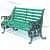 leafy shaped Iron cast Bench - rear_view