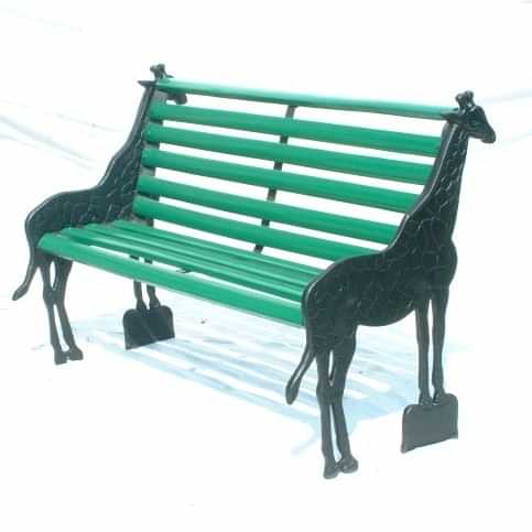 Giraffe shaped Iron Bench - photo