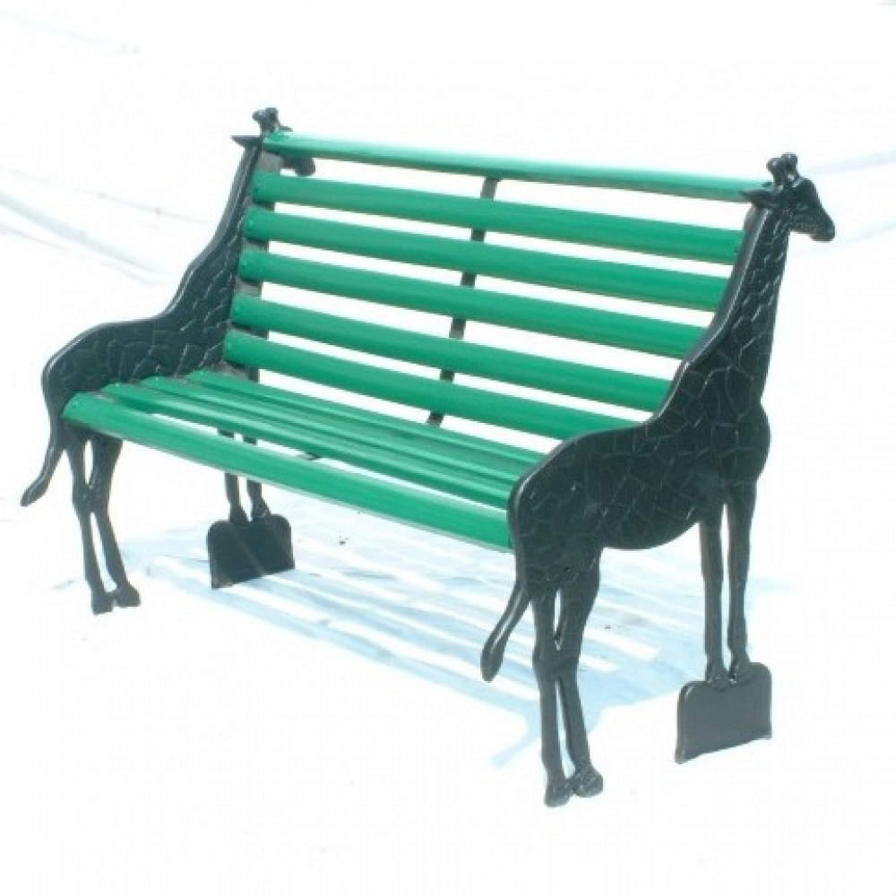 Giraffe shaped Iron Bench - photo