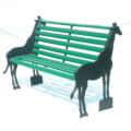 Giraffe shaped Iron Bench - photo