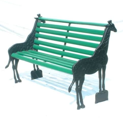 Giraffe shaped Iron Bench - top_view