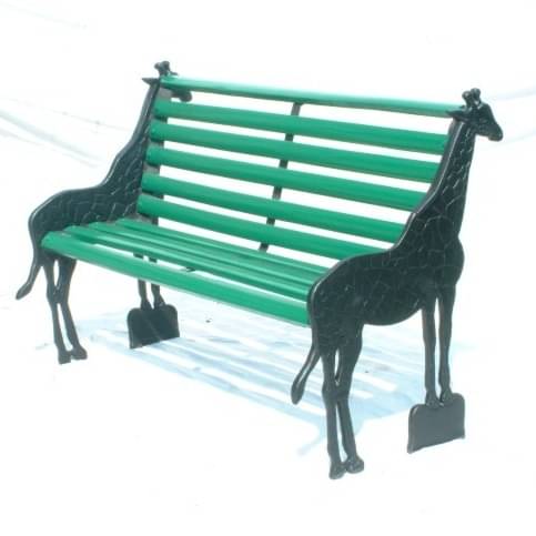 Giraffe shaped Iron Bench