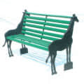 Giraffe shaped Iron Bench - rear_view