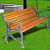 Beige Iron Bench - front_view