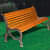 Dusky Brown iron Garden Bench - front_view
