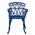 Indigo Blue Iron Garden Chair - front_view