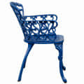 Indigo Blue Iron Garden Chair - top_view