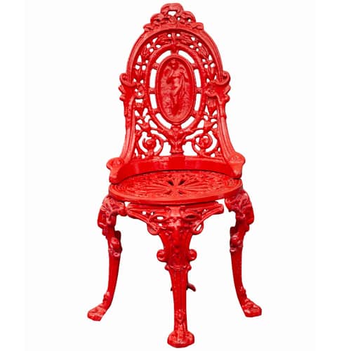 Crimson Red color Iron Chair