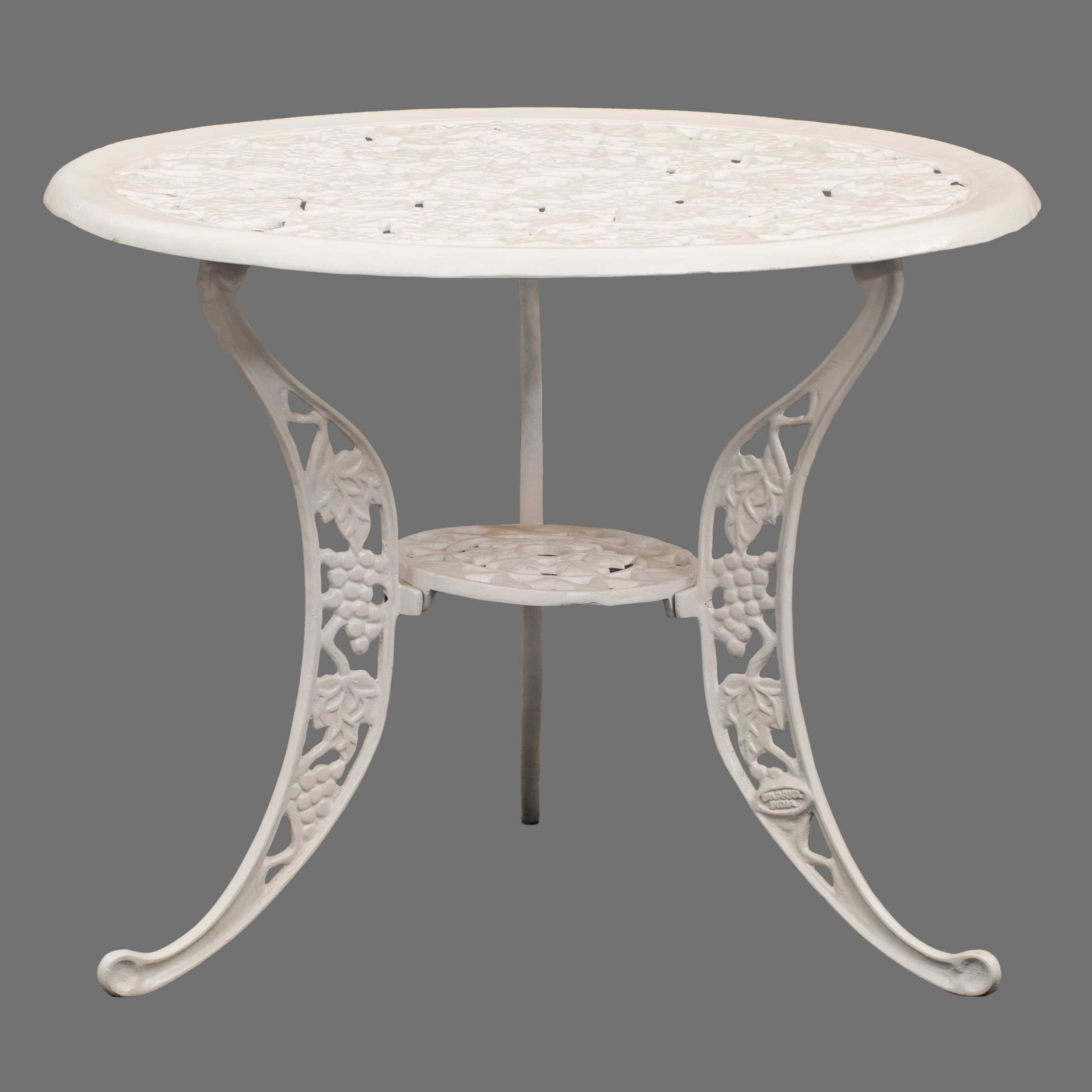 Castle white colored  Iron Table - photo