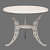 Castle white colored  Iron Table - front_view