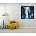 Stream, Waterfall & Attractive wall painting - rear_view