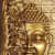 Buddha wall mural  in antique golden in FRP - rear_view