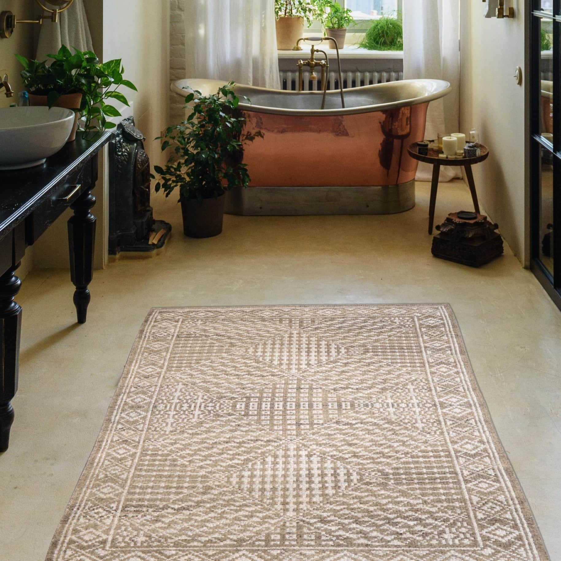 Blended Wool and Viscose, 5 X 7 FT, 8mm - top_view