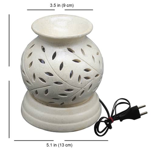 Oil Ceramic Matka Shape Diffuser Burner with Electric Bulb