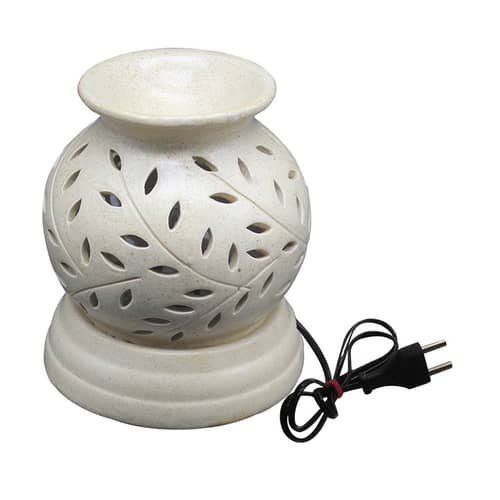 Oil Ceramic Matka Shape Diffuser Burner with Electric Bulb
