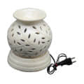 Oil Ceramic Matka Shape Diffuser Burner with Electric Bulb - left_view
